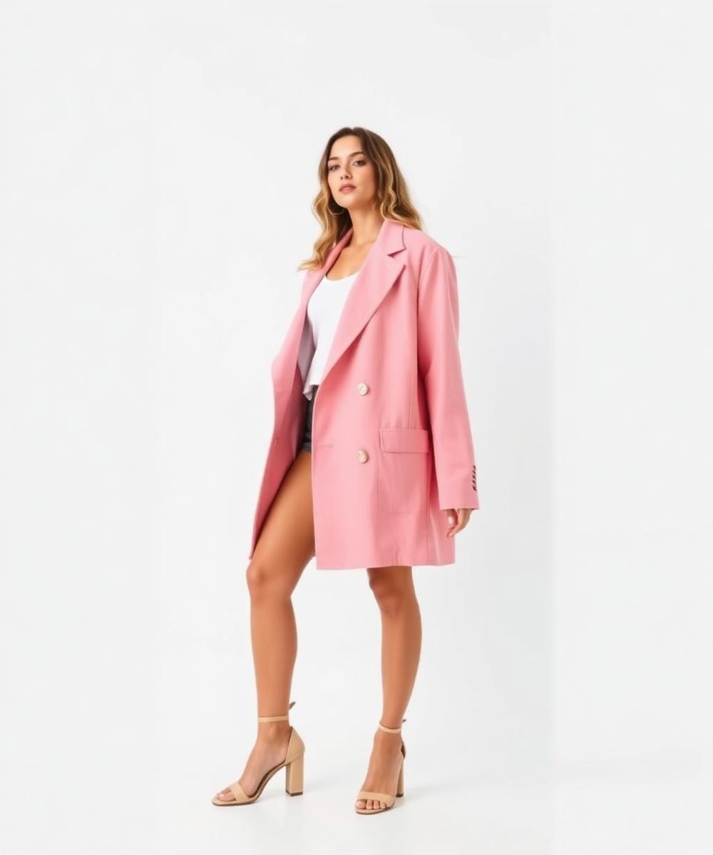 Rosé Oversized Blazer